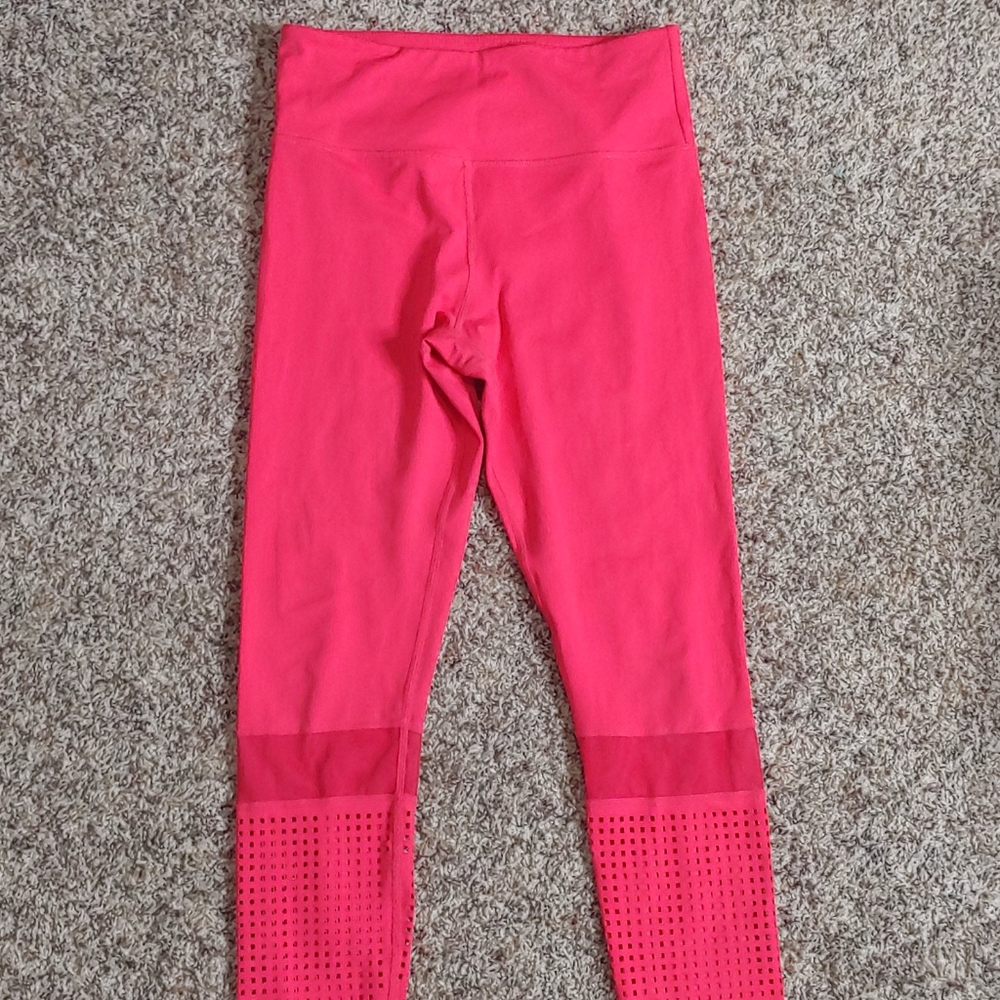 Zyia size 6-8 bright coral leggings 7/8